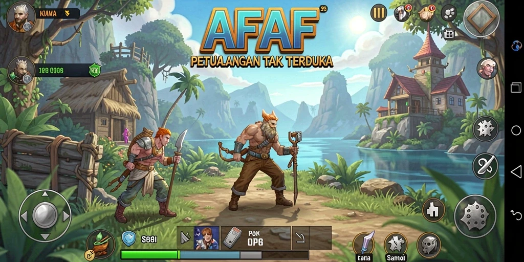 Tampilan gameplay petualangan AFAF yang penuh aksi dan tantangan.