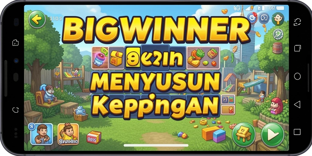 Screenshot menampilkan gameplay seru BIGWINNER dalam mencocokkan kepingan.