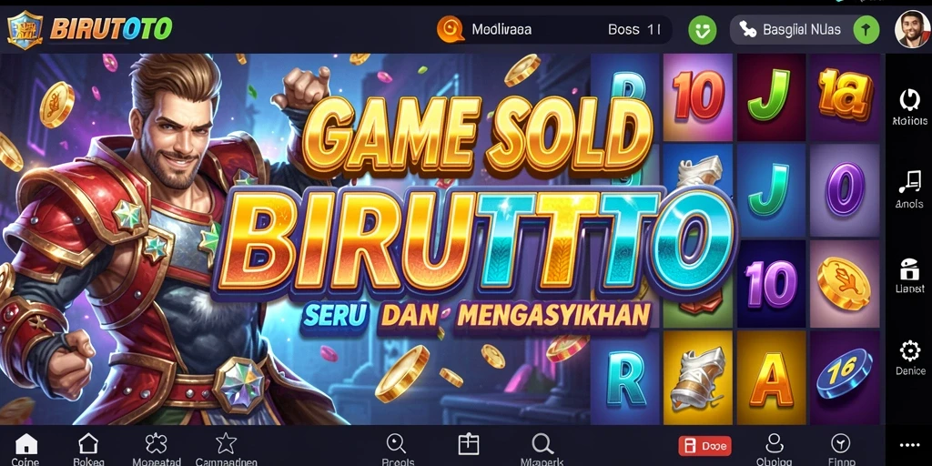 Tampilan grafis menarik dari gameplay Slot BIRUTOTO.