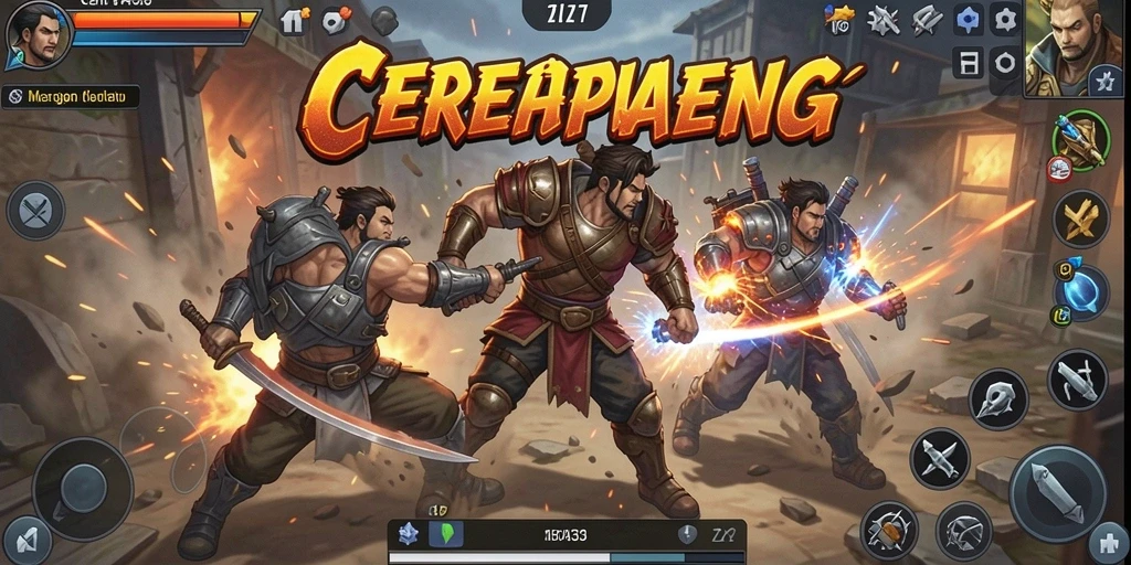 Gameplay seru yang menampilkan pertarungan karakter di CERIA33.