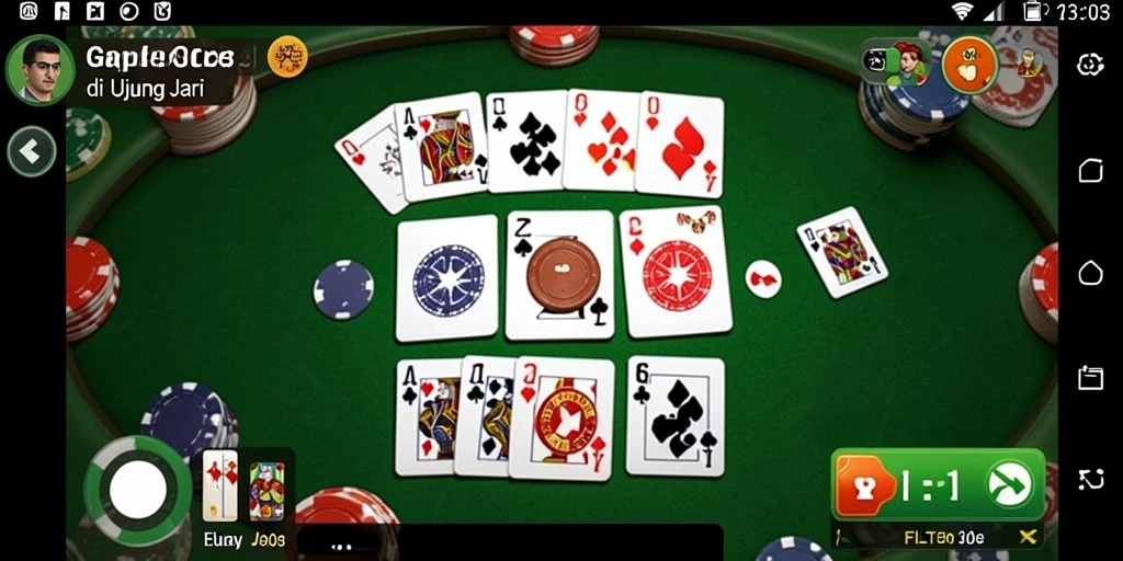 Tampilan screenshot FILTER303 yang menampilkan gameplay Gaple yang seru.