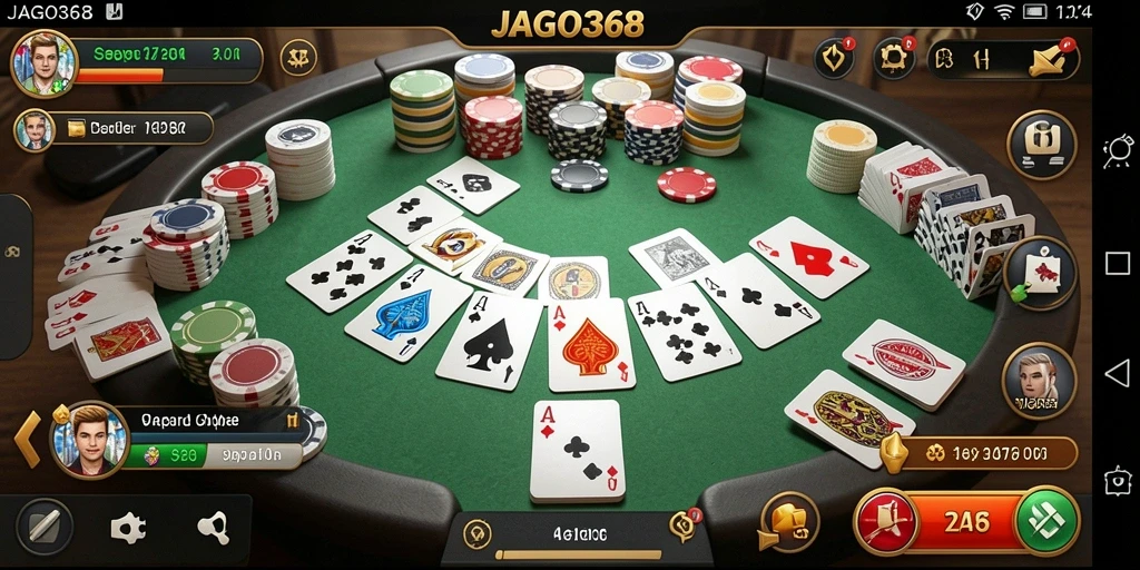 Tampilan gameplay JAGO368 saat bermain Gaple online.