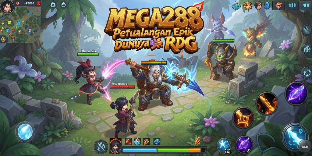 Tampilan gameplay RPG yang menegangkan dan mendebarkan di MEGA288.