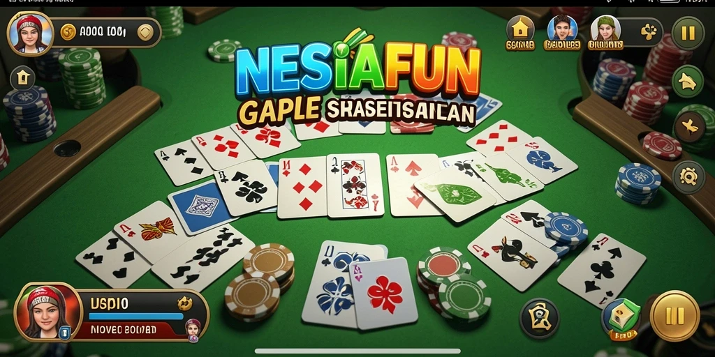 Screenshot gameplay menunjukkan keseruan bermain Gaple.