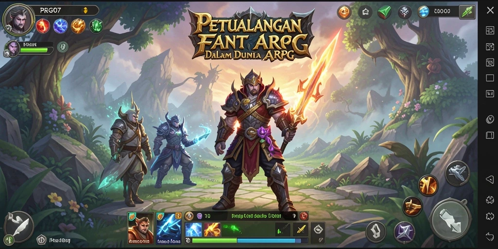 Tangkapan layar PRG007 menampilkan pertarungan epik dalam dunia ARPG.
