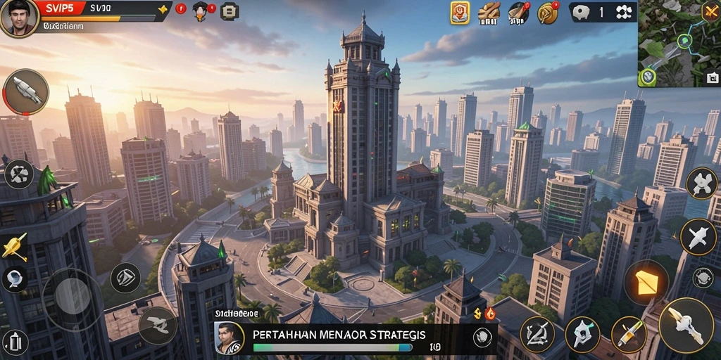Tampilan permainan Tower Defense yang mendebarkan dan penuh strategi.