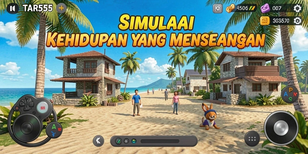 TAR555 menunjukkan gameplay simulasi kehidupan yang interaktif dan menyenangkan.