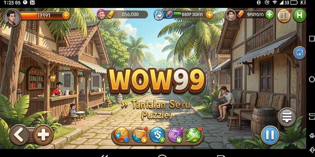 Tampilan gameplay WOW99 yang menarik dan menantang puzzle.