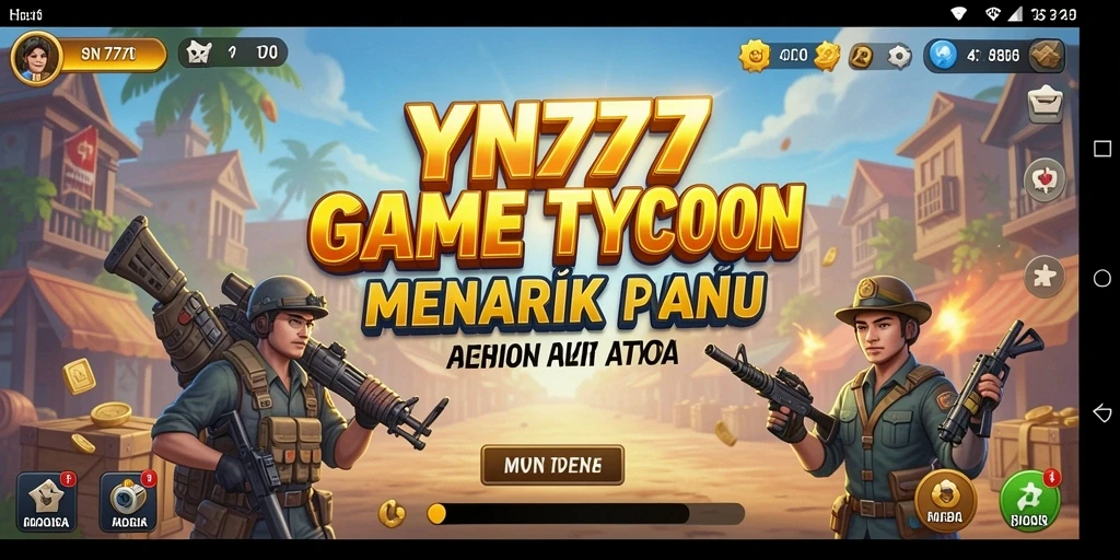 Screenshot YN777 menampilkan pengelolaan bisnis yang seru.